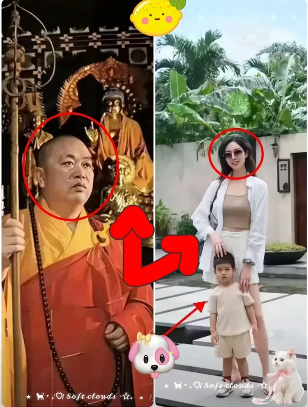 这下声名鹊起  全国民众皆知  释永信的妻子  容貌美丽，身姿曼妙  儿子英俊，颇似其父  释永信在寺庙的日常事务  多由其妻在外操持  闲暇时，她常携子出游-小胖资源分享网