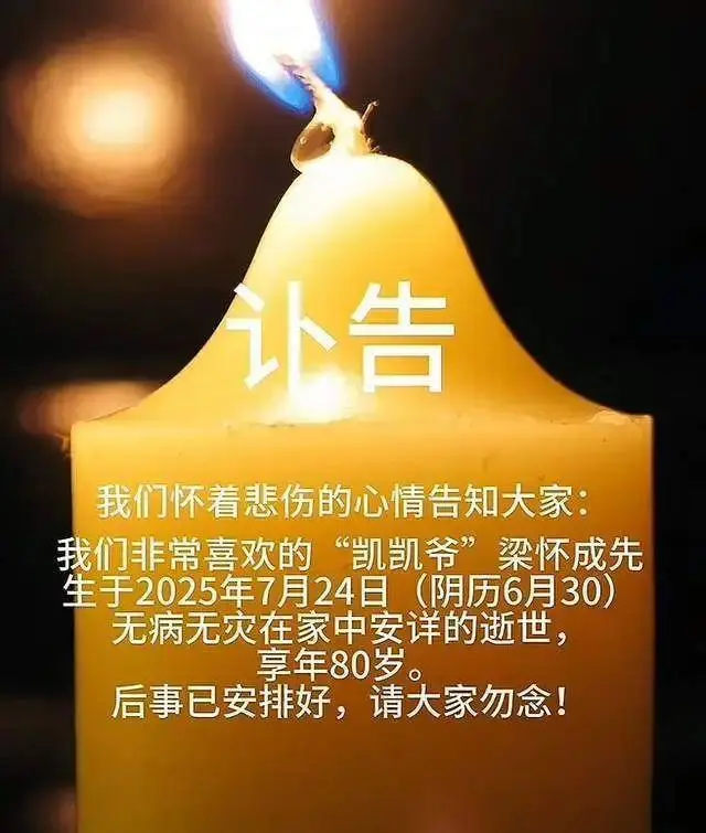 哀悼消息！河南知名网红“凯凯爷爷”不幸离世，其因在节目中以“我嘞个豆”的高情商表达而广受欢迎。-小胖资源分享网
