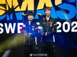在WTT欧洲大满贯赛瑞典站的女子双打赛事中，孙颖莎与王曼昱携手赢得冠军。-小胖资源分享网