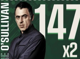 49岁的奥沙利文连续两次打出满分147分，再度刷新了两项世界纪录。-小胖资源分享网