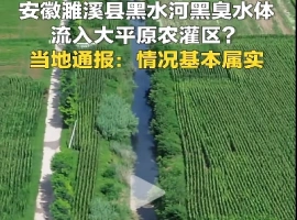 濉溪县关于“黑臭水体渗入农业灌溉区”的问题经核实，情况基本为真。涉事部门负责人已暂停职务。-小胖资源分享网