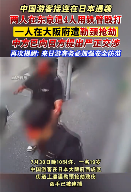 近期，在大阪地区发生针对中国游客的袭击事件。对此，我国驻日本大使馆已向日本方面进行了严肃交涉。-小胖资源分享网