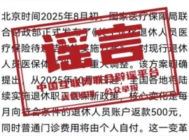 在最新的医疗保险政策调整中，退休人员每月可返还500元引发广泛讨论。这一政策变动成为了公众关注的焦点。-小胖资源分享网