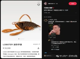 LV最新推出的龙虾形状手袋，其市场售价定为55500元人民币。-小胖资源分享网