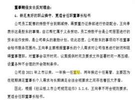“她更胜任董事长秘书一职”，可靠股份的实际控制人前妻对公司的最新任命的董事会秘书提出了批评。-小胖资源分享网